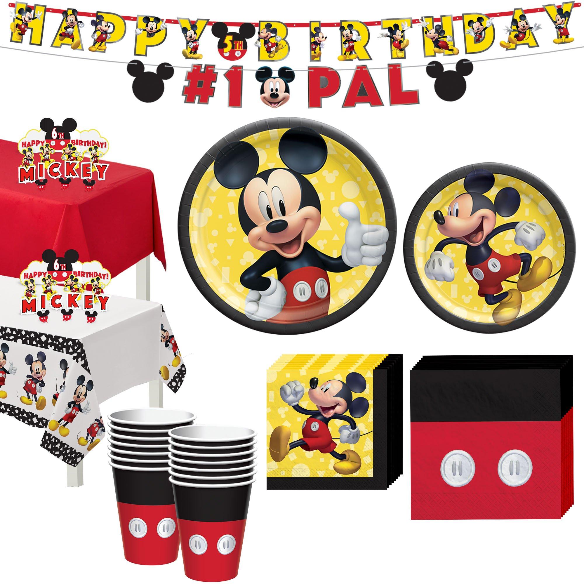 Mickey Mouse Forever Tableware Kit for 16 Guests | Party City